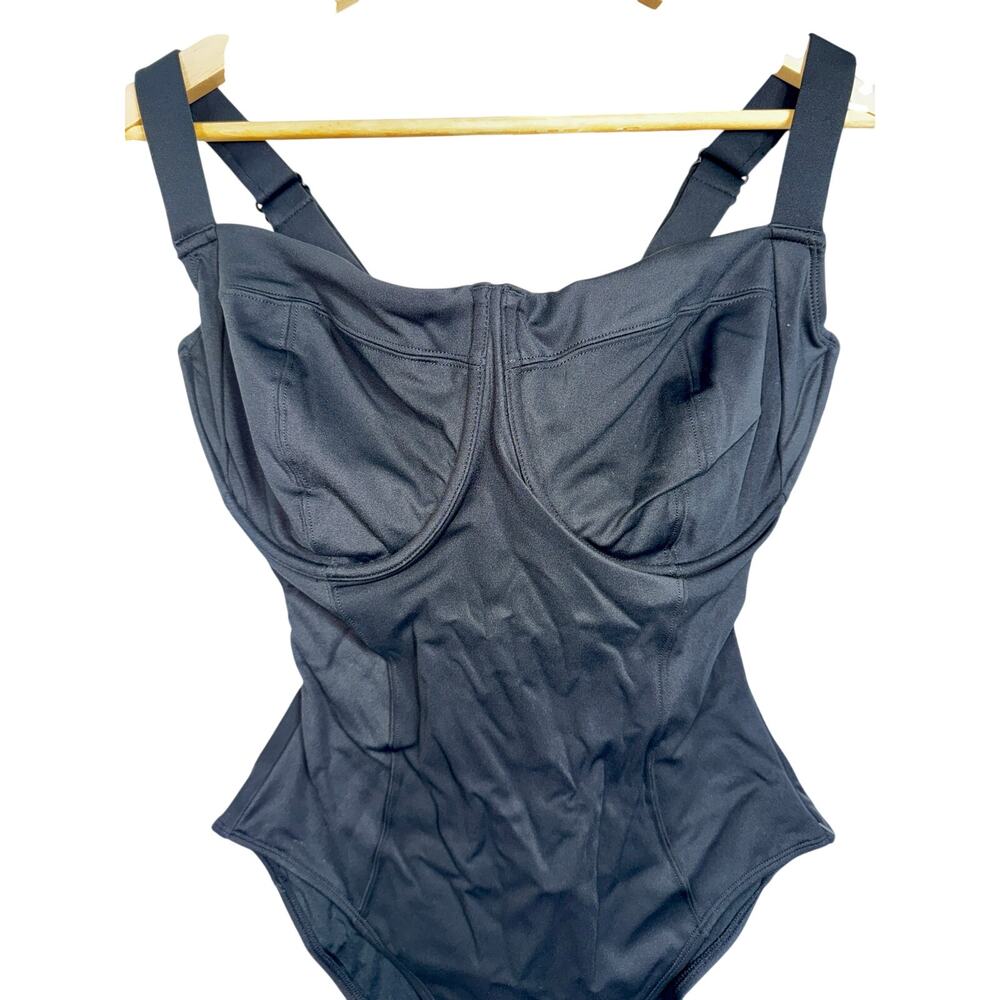 NWT TA3 Lifty Black Lace Up Contour Corset One Piece Swimsuit Size M Reg/Long JK - Picture 3 of 13